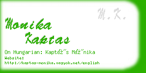 monika kaptas business card